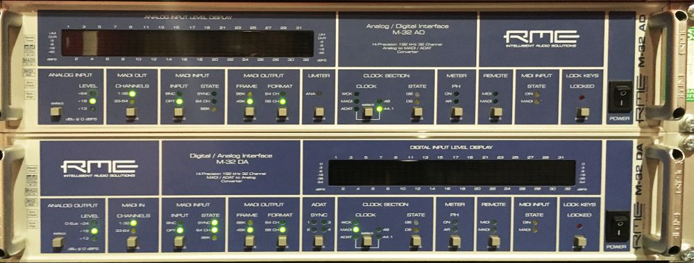 How both the RME M32s should look when recording to your own laptop at 44.1kHz